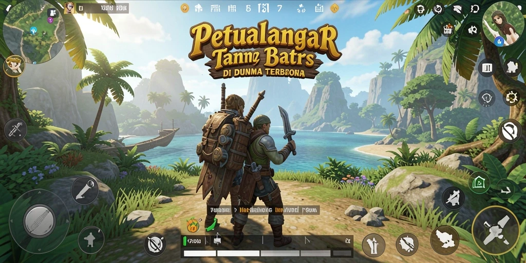 Gameplay <strong>73K</strong> menampilkan petualangan seru di dunia terbuka yang luas.