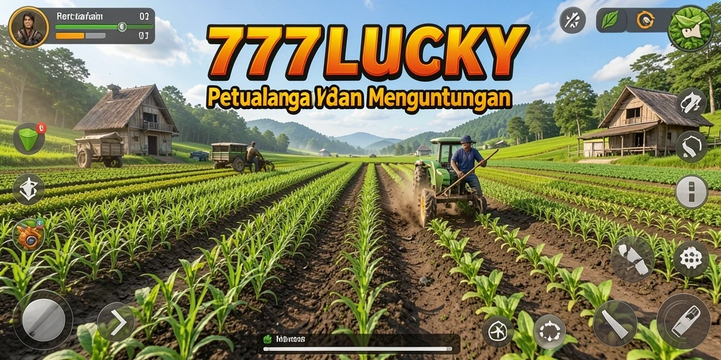 Tampilan gameplay pertanian yang menyenangkan dan interaktif di 777LUCKY.