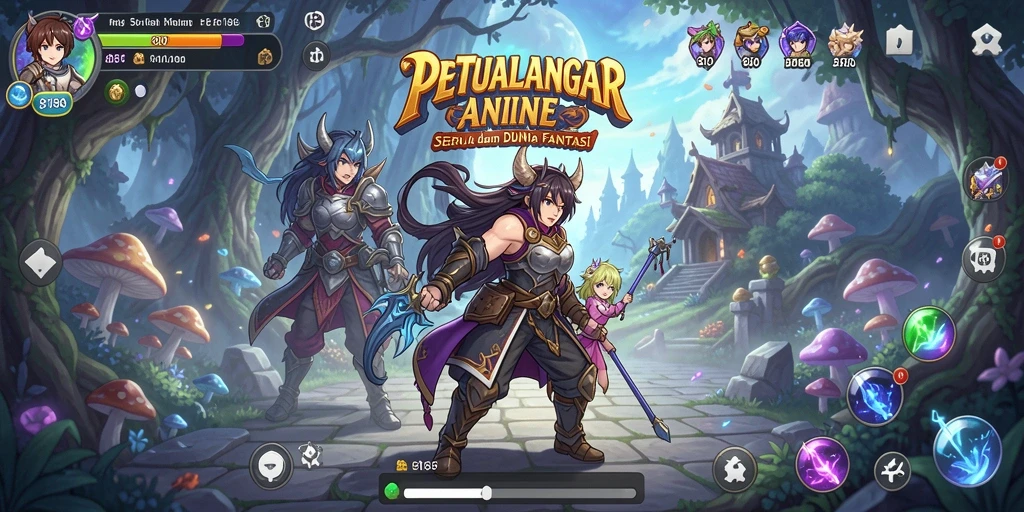 Screenshot menampilkan pertarungan seru karakter anime dalam 8180.