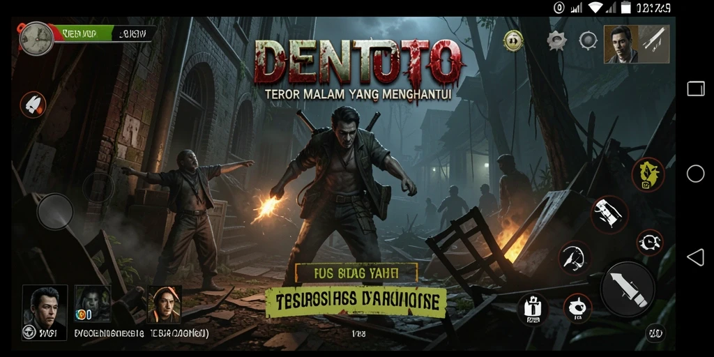 Screenshot DENTOTO menunjukkan suasana gameplay yang mencekam dan menegangkan.