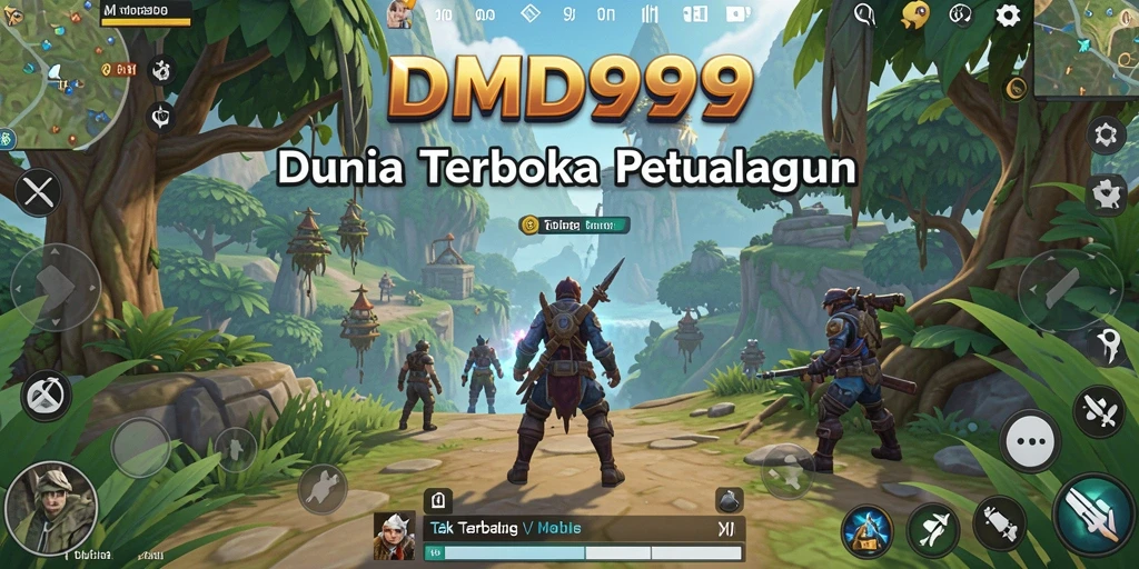 Screenshot gameplay DMD999 yang menampilkan eksplorasi dunia terbuka.