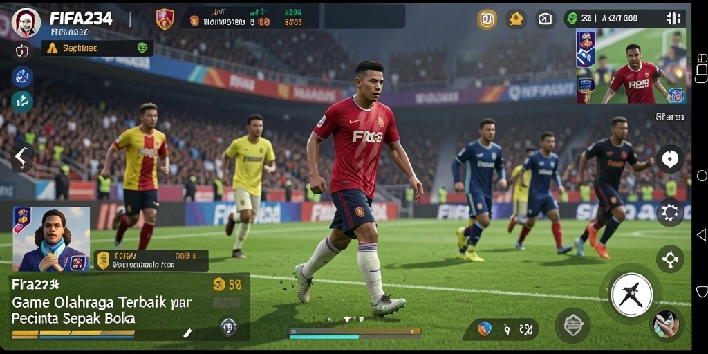 Tampilan gameplay FIFA234 yang menarik dan realistis.