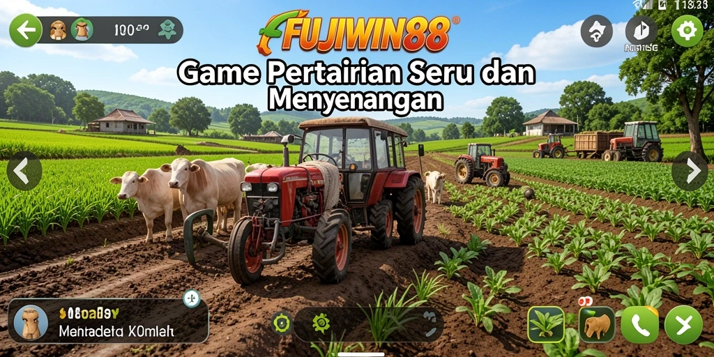 Screenshot menunjukkan gameplay menarik FUJIWIN88 saat bercocok tanam.