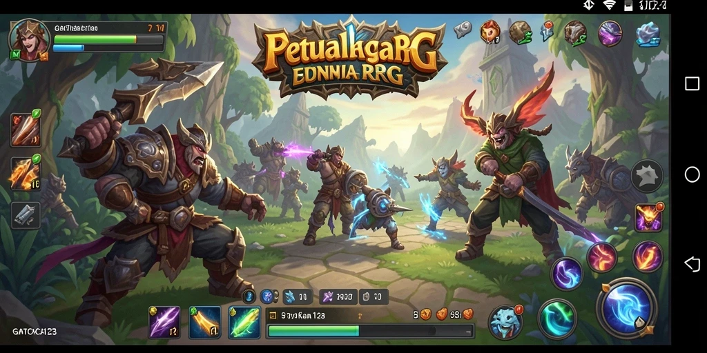 Tampilan gameplay menarik yang menunjukkan pertempuran seru dalam GATOTKACA123.
