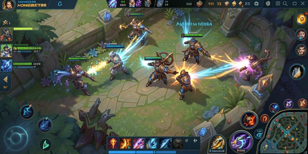 Gameplay seru HOMEBET88 dengan strategi MOBA.