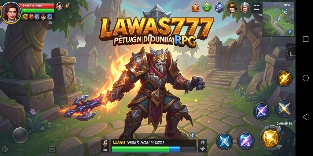 Tampilan gameplay epik dari LAWAS777 di dunia RPG.