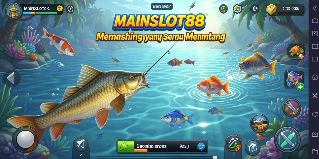 Tampilan gameplay MAINSLOT88 dengan aksi memancing yang seru.