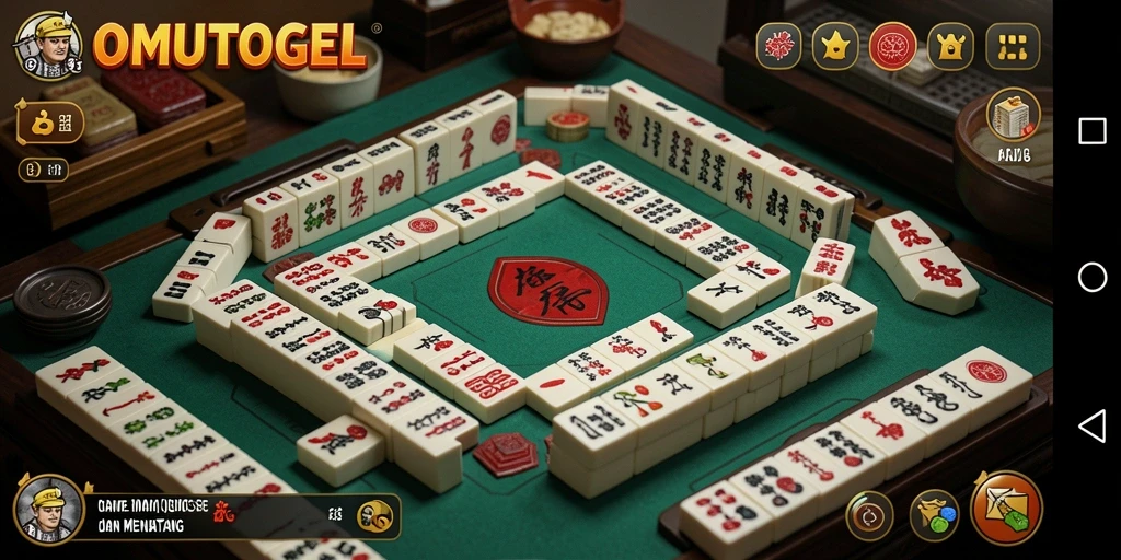 Screenshot OMUTOGEL menampilkan gameplay Mahjong yang menegangkan.