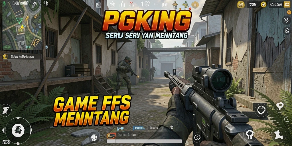 Tangkapan layar PGKING menampilkan pertempuran intens dalam mode FPS.