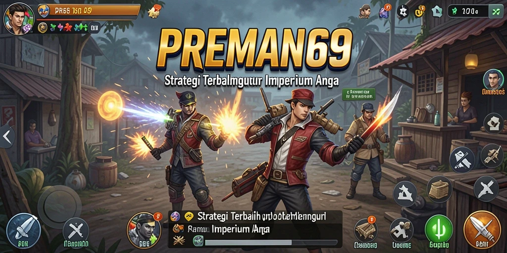 Tampilan penuh aksi dari permainan strategi PREMAN69