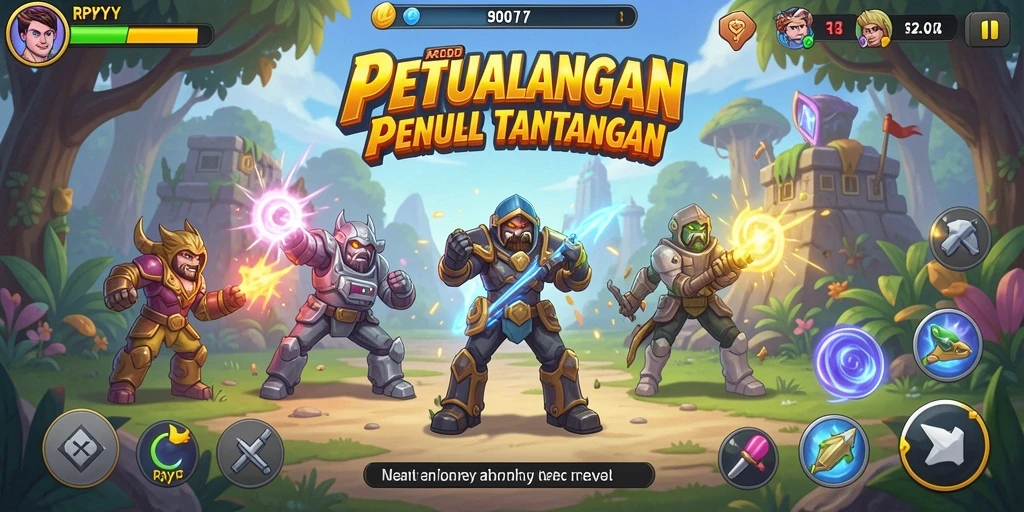 Tampilan gameplay seru dari RPYYY saat menavigasi tantangan Arcade.
