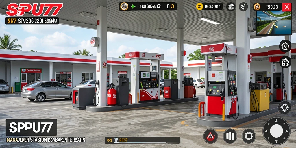 Tampilan gameplay SPBU77 yang menarik dan interaktif.
