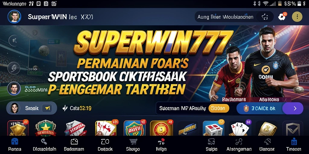 Screenshot utama SUPERWIN777 menampilkan pengalaman taruhan olahraga yang menarik.