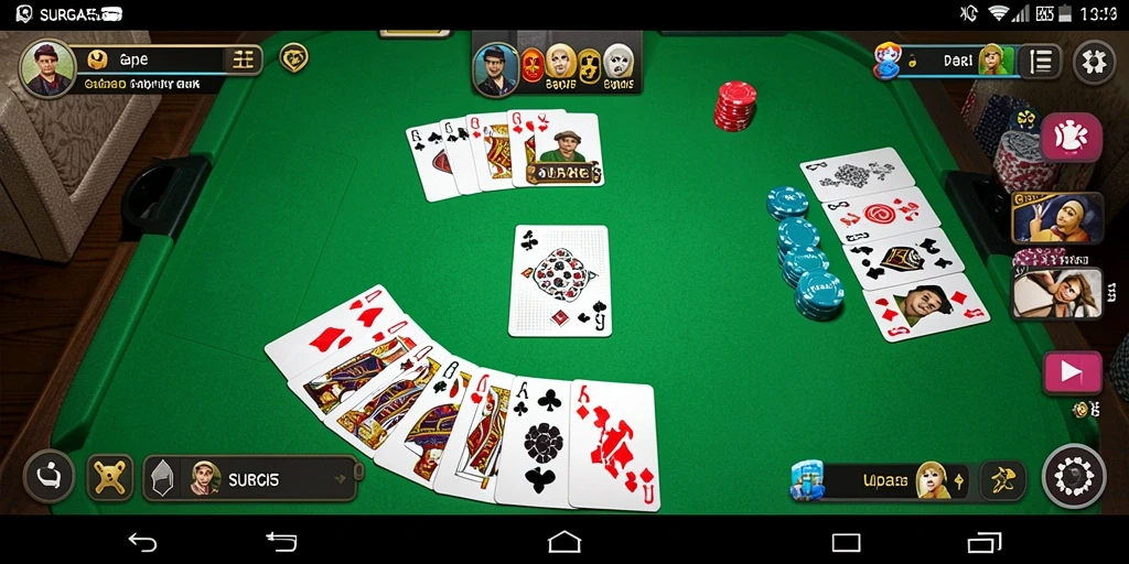 Menampilkan gameplay seru dan interaktif dari game Gaple SURGA55.