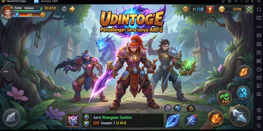 Gameplay <strong>UDINTOGEL</strong> dengan pertempuran ARPG yang mendebarkan.