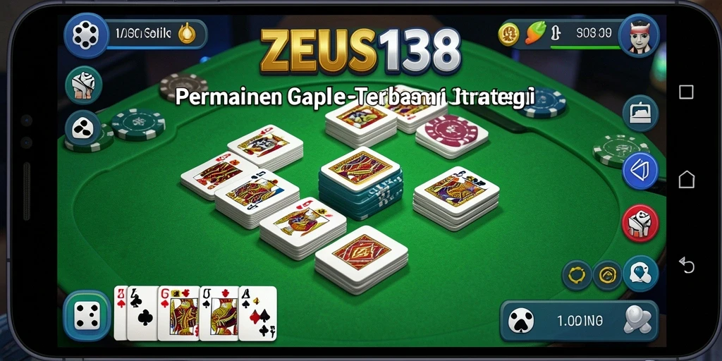 Tampilan gameplay Gaple yang seru dan menantang.