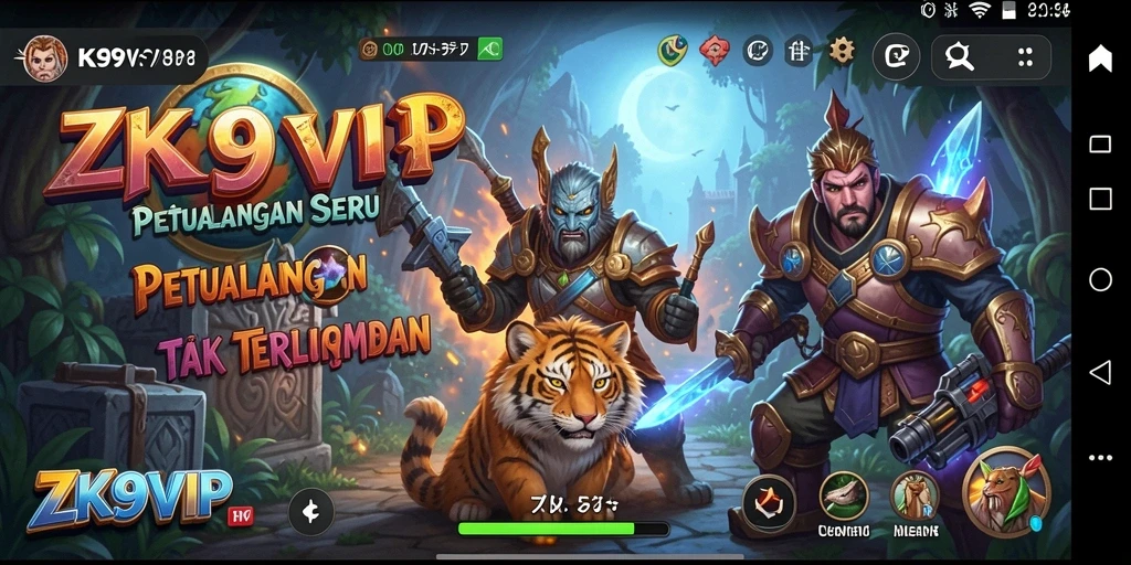 Tampilan gameplay ZK9VIP dengan petualangan yang seru dan mendebarkan.